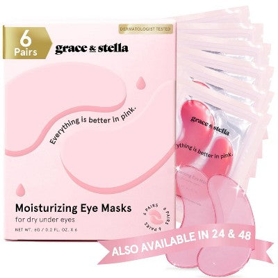 Grace & Stella Moisturising Under Eye Mask - Pink - 6 Pairs