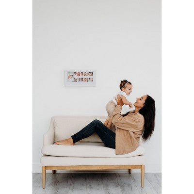 Pearhead First Year Frame - White: Multiple Image, Horizontal Orientation, Wall Mount, Holds 13 Photos