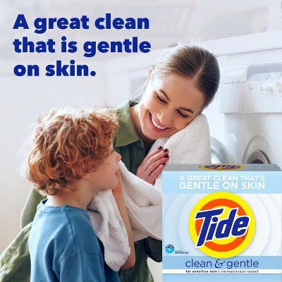 Tide Unscented Clean & Gentle HE Deep Cleaning Concentrated Laundry Detergent Powder 68 Loads - 77oz