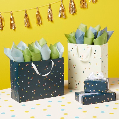 Roll Wrap Navy Dot - Spritz (LOCAL PICKUP ONLY)