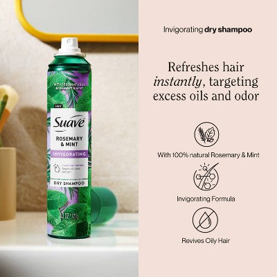 Suave Dry Shampoo Rosemary and Mint Deep Cleanse Hairspray - 4.3 fl oz