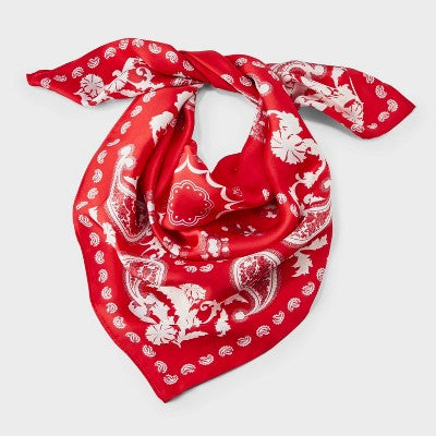 Paisley Square Bandana Scarf - A New Day Red