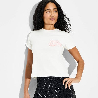 Women's Minnie & Daisy Galentines Short Sleeve Graphic T-Shirt - Cream L