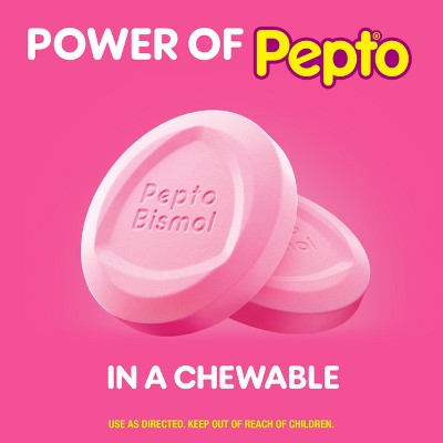 Pepto-Bismol Chewable Tablets, Upset Stomach Relief, Anti Diarrheal - Cherry - 30ct