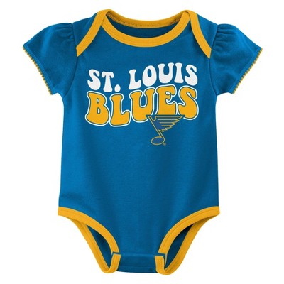 NHL St. Louis Blues Infant Girls' 3pk Bodysuits - 3-6M