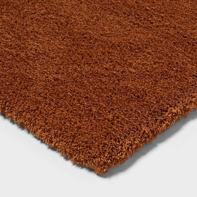 Spa Plush Contour Bath Rug Caramel - Threshold