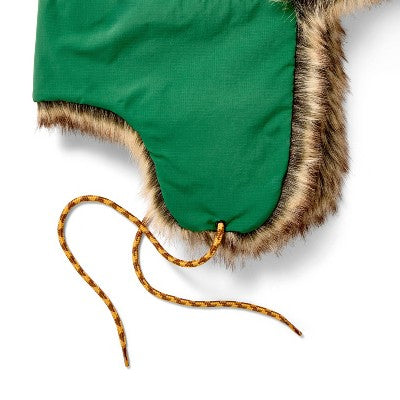 Adult Faux Fur Trapper Hat - Dark Green - The Cuddle Collab with Baloo & Pan