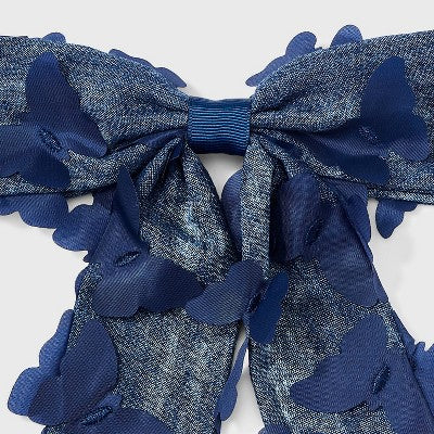 Girls' 3D Butterfly Bow Hair Clip - Cat & Jack Navy Blue