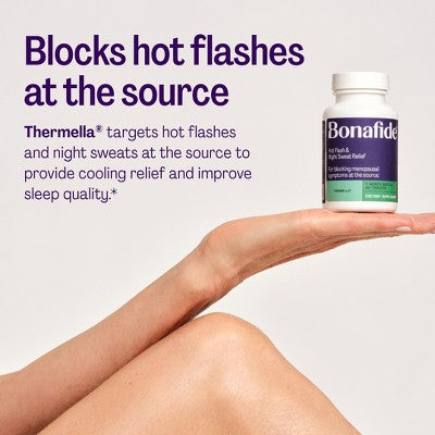Bonafide Hot Flash and Night Sweats Relief Tablets - Thermella - 1 Month Supply