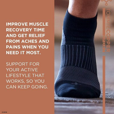 Tommie Copper Sport Low Cut Socks 3pk - L/XL: Nylon, Polyester, Spandex Blend