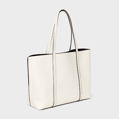 Triple Compartment Work Tote Handbag - A New Day White (LOCAL PICKUP ONLY)