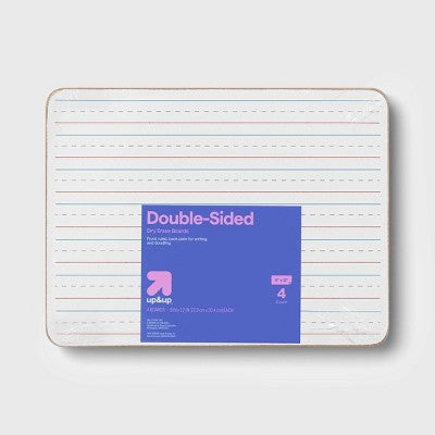 4ct 9"x12" Dry Erase Board White - up&up