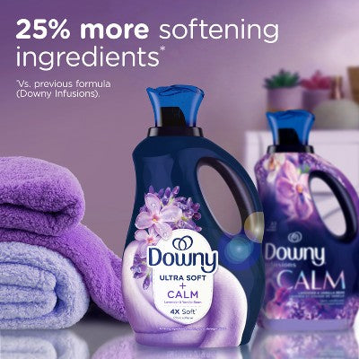 Downy Ultra Soft + Calm Lavender & Vanilla Beans Liquid Fabric Softener - 56 fl oz