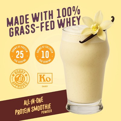 FlavCity Single Serve Protein Smoothie Powder - Vanilla Cream - 43gms: Kosher, Gluten-Free, Non-GMO, Soy-Free