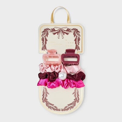 Claw Hair Clip and Hair Twister Set 5 pc - A New Day Pink