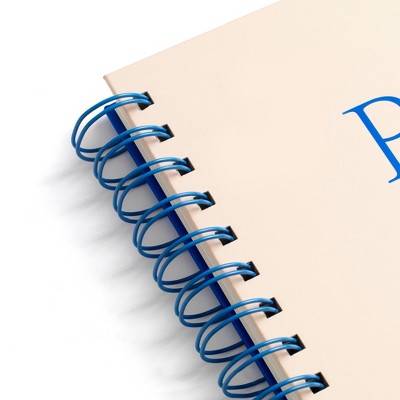 Papier 150pg Ruled Notebook 11"x8.5" Spiral Typographic: College Ruled Journal, Hard Cover, Adult Stationery