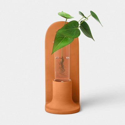 Terracotta Glass Terrarium with Tall Back - Threshold