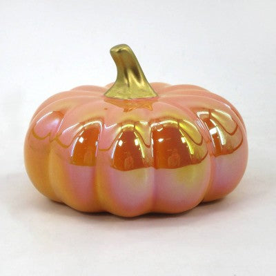 4" Iridescent Pumpkin Decorative Prop Orange - Bullseye's Playground