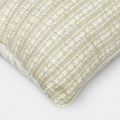 Oversized Square Reversible Matelasse Stripe Pillow green - Threshold (LOCAL PICKUP ONLY)