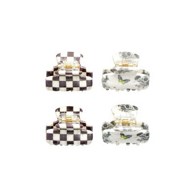 Goody x MacKenzie Childs Mini Claw Clip - Black - 4ct