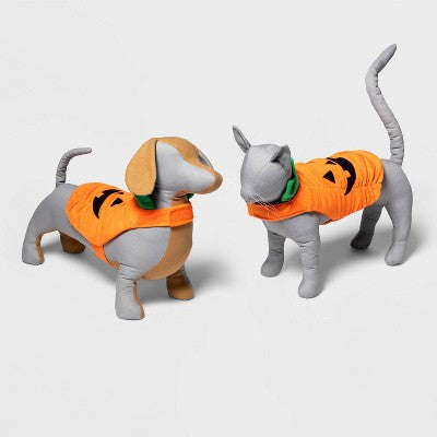 Plush Pumpkin Halloween Dog and Cat Costume - S - Boots & Barkley