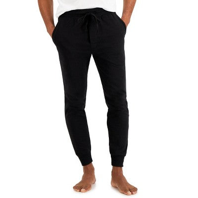 Hanes Premium Men's French Terry Jogger Pajama Pants - Black M