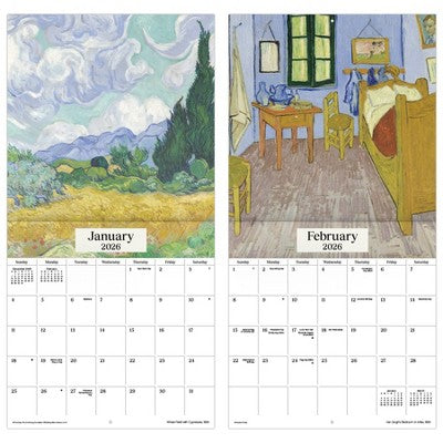 DateWorks 12"x12" 2026 Van Gogh Wall Calendar