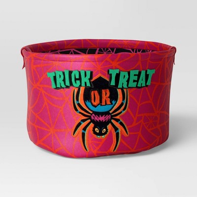 7.5" Halloween Trick or Treat Fabric Basket - Hyde and EEK! Boutique