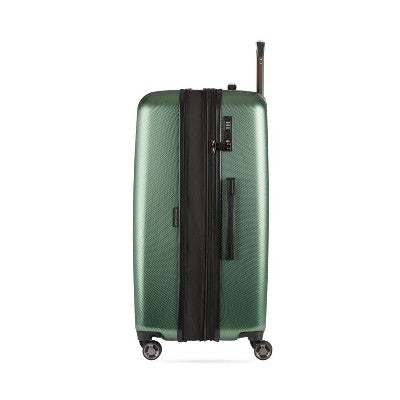 SWISSGEAR Energie Hardside Large Checked Spinner Suitcase - Green: Expandable
