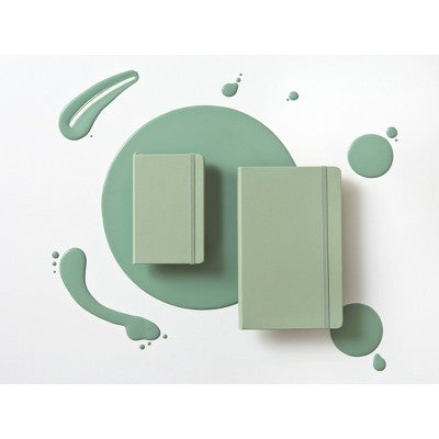 Moleskine 240pg Ruled Notebook Large Hardcover Light Green: 5x8.25", Journal, Acid-Free, Elastic Closure, Pocket