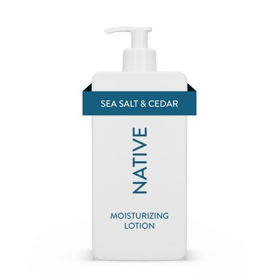 Native Body Lotion Pump - Sea Salt & Cedar - 16.5 fl oz