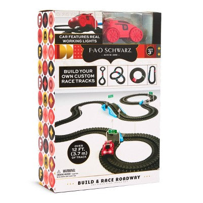FAO Schwarz Vehicle Playset with DIY Track