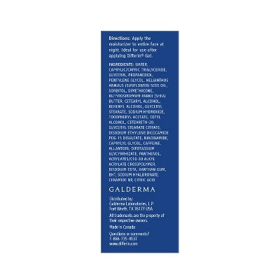 Differin Restorative Hyaluronic Acid Night Cream Moisturizer - 2.5oz