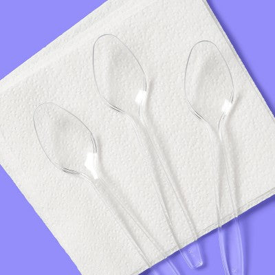 Premium Clear Plastic Spoons - 48ct - up&up