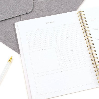 Sugar Paper Essentials 2024-25 Weekly/Monthly Planner 11"x9.5" Scatter Dots