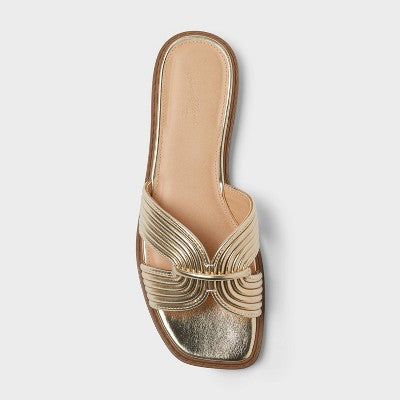 Women's Mia Sandals - Universal Thread Gold 11