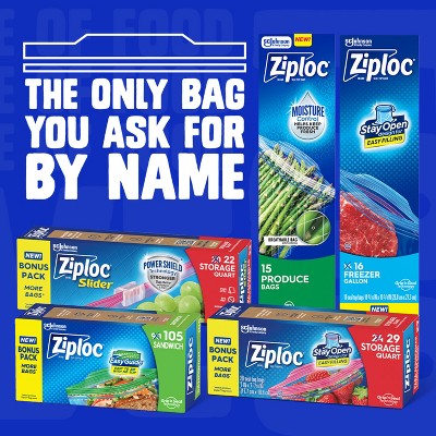 Ziploc Half Gallon Freezer Bags with Grip 'n Seal Technology - 40ct