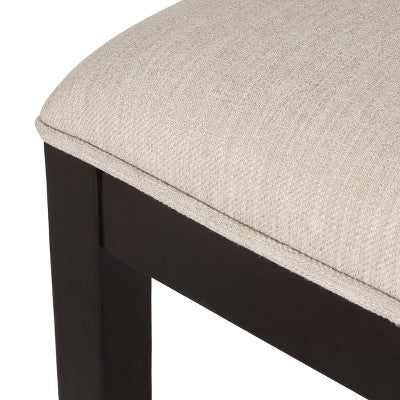 Christopher Knight Home Set of 2 Thurber Birch Wood Upholstered Dining Chairs Beige/Walnut (LOCAL PICKUP ONLY)
