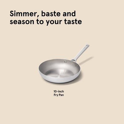 10" Uncoated Stainless Steel Frying Pan - Figmint