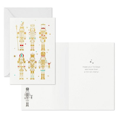 Hallmark 40ct Assorted Boxed Holiday Greeting Card Pack Gold Metallic