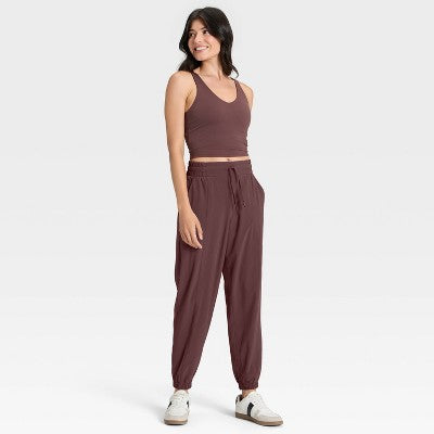 Women's Active Light Mid-Rise Joggers - All In Motion Brown XXL