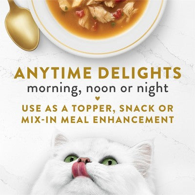 Fancy Feast Broths Lickable Seafood Bisque and Accents of Real Crab Wet Cat Food - 1.4oz810119070111