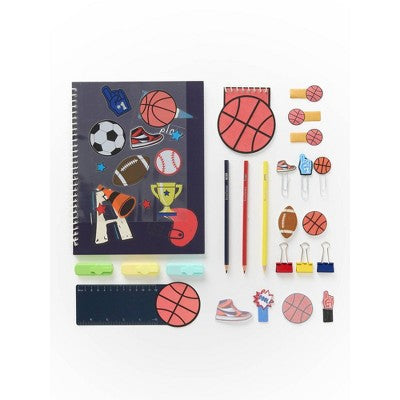 Locker Club Kids' 17" Backpack with Stationery Pencil Pouch - Sport