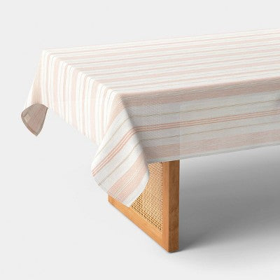 104"x60" Warm Striped Tablecloth - Threshold