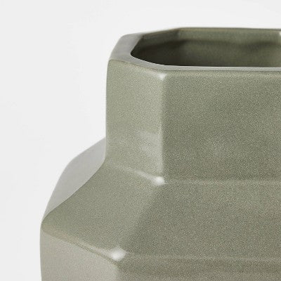 Glossy Ceramic Octagon Vase - Threshold designed with Studio McGee