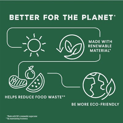 Glad Cling n Seal 50% Plant Based Food Wraps - 200 sq ft