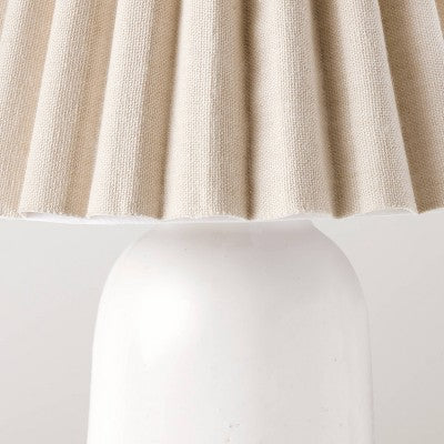 Ceramic Lamp with Scallop Shade Sour Cream/Oatmeal - Hearth & Hand with Magnolia
