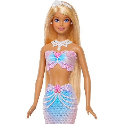 Barbie Bubble Sparkle Mermaid Doll with Bubble-Making Feature, Includes Bubble Solution & Hairbrush