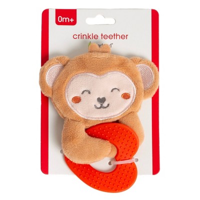 Pearhead Valentine Monkey Crinkle Teether