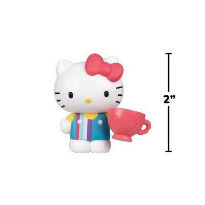 Hello Kitty 6" Retro Rainbow Mini Figure: 6 Plastic Figures Set for Collection